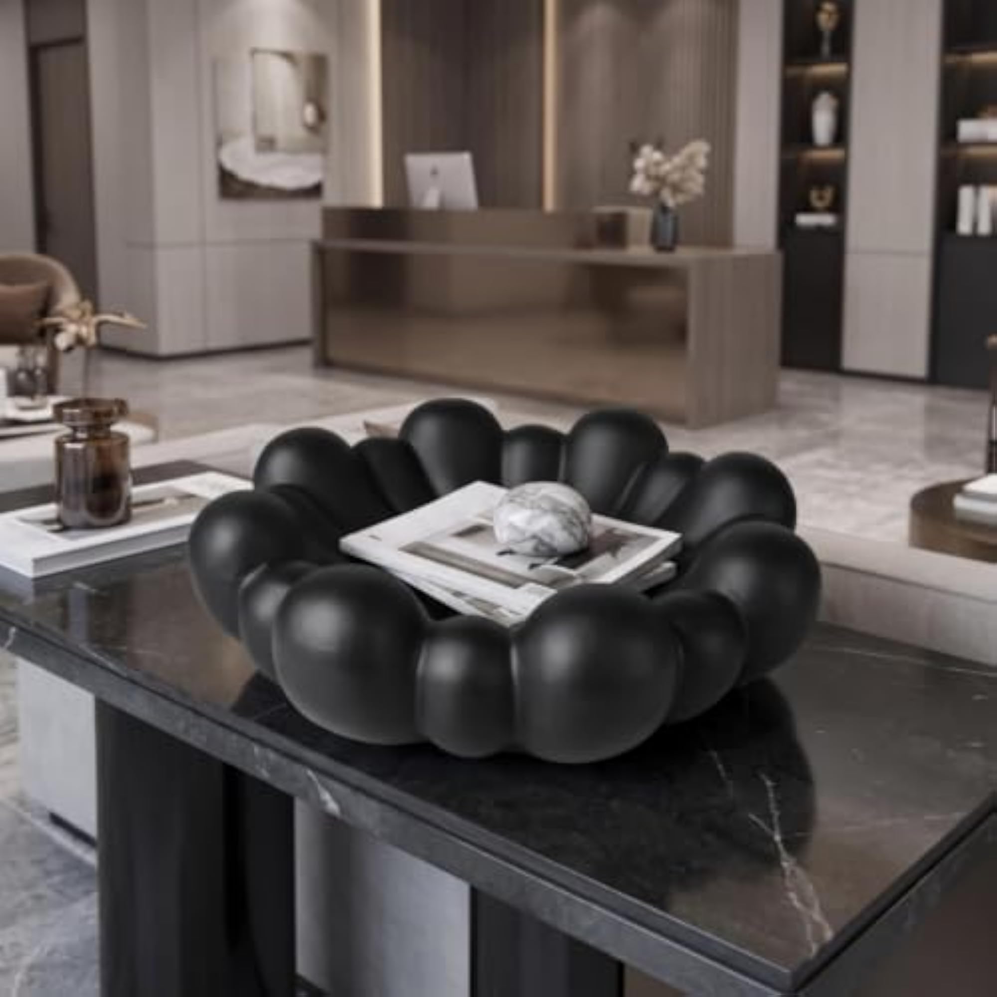 Sculptural Resin Tray, Organic Decorative Gift