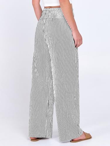ANRABESS High-Waisted Striped Rayon Palazzo Pants — view 5