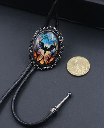 Image of PEARLY JUN Bolo Tie for Women Men Flower Rose Western Cowboy Brown Leather Country Style String Vest Gifts