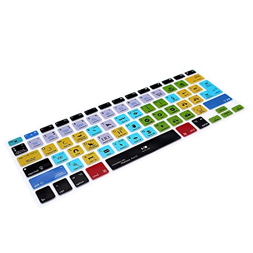 Hrh Premiere Pro Cc Shortcuts Hotkey Silicone Keyboard Cover Skin For Macbook Air 13,Pro13/15/17 (With Or W/Out Retina Display, 2015 Or Older Version)&For Imac Older,Usa And European #TOP2