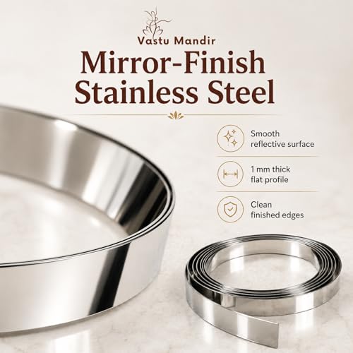 Image of Stainless Steel Strip - 1 mm Thick - 1 inch Wide - 8 Feet - Vastu Remedy for West Direction and Toilet Correction