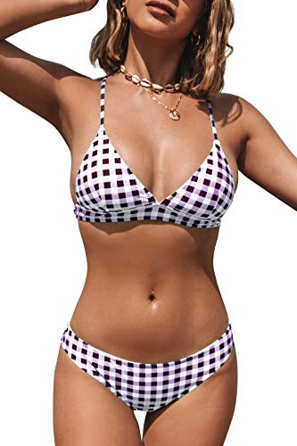 CUPSHE Damen Bikini Set Triangel Bikini Überkreuzte Träger...