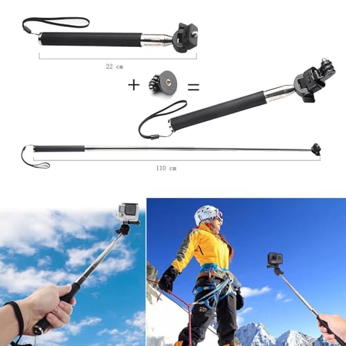 YEHOLDING 25-en-1 Accesorios para Gopro,Kit de Accesorios para cámara de acción para GoPro Hero 13 12 11 10 9 8 MAX 7 6 5 4 3 SJ4000 y Otras cámaras Deportivas - imagen 8