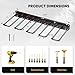 POKIPO Power Tool Organizer, Drill Holder Wall Mount, Heavy Duty Garage Tool Organizer and Storage, Suitable Tool Rack for Tool Room, Workshop, Garage (Black-1 Tirer)