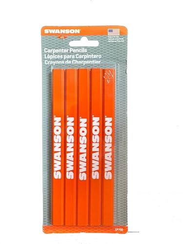 Pack 5 lápices carpintero Swanson Tool Co. naranja miniatura 4