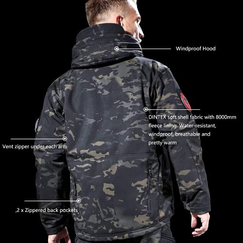 Antarctica Men's Outdoor Waterproof Soft Shell Hooded Military Tactical Jacket #TOP5