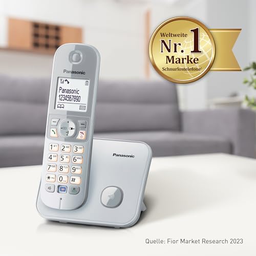 Panasonic KX-TG6811GS DECT Schnurlostelefon (strahlungsarm, Eco-Modus, GAP Telefon, ohne Anrufbeantworter, Festnetz, Anrufsperre) perl-silber Panasonic KX-TG6811GS DECT Schnurlostelefon (strahlungsarm, Eco-Modus, GAP Telefon, ohne Anrufbeantworter, Festnetz, Anrufsperre) perl-silber