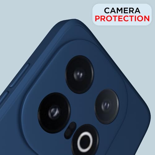 Image of Outlouders Back Cover for iQOO 13 5G | Camera Protection | Durable Soft Matte Silicone Bumper Case (Blue)