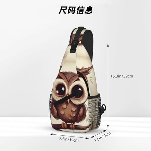 Bolso bandolera con diseño de búho para hombre y mujer miniatura 4
