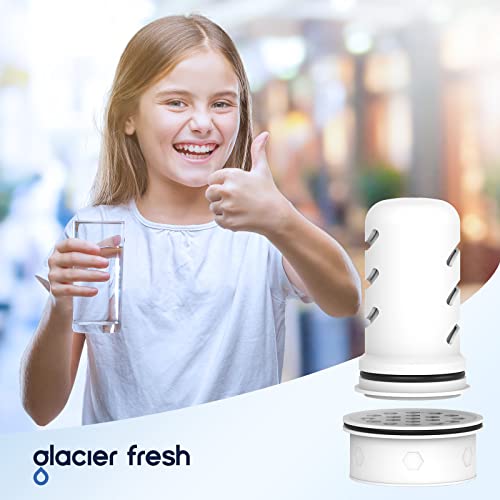Glacier Fresh Water Filter Replacement For Pitchers, Reduces Chlorine Taste And Odor, Compatible With All Ls Home Pitchers And Dispensers System, 1 Membrane Micro Filter And 1 Activated Carbon #TOP5