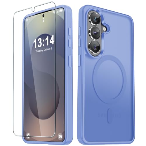 Image of for Samsung Galaxy S26+ Plus Case, Matte Magnetic Phone Cover, Purple | Fit for MagSafe, Screen Protector included, Shockproof Military Grade Protection, Translucent Frosted Back