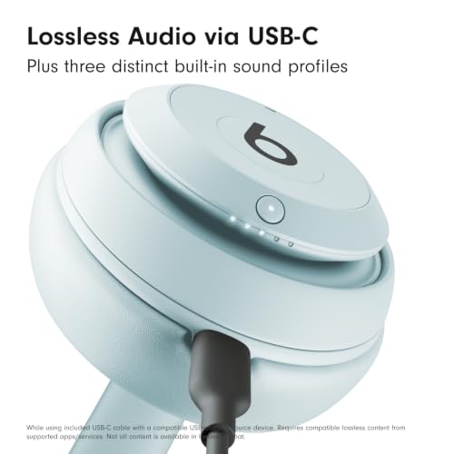 Image of Beats Studio Pro Premium Wireless Over-Ear Headphones- Up to 40-Hour Battery Life, Active Noise Cancelling, Great for Travel & Commuting, USB-C Lossless Audio - Amazon Exclusive Light Blue
