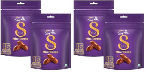 Image of Cadbury Dairy Milk Silk Mini Treats Chocolate Bar, 135 g (Pack of 4)