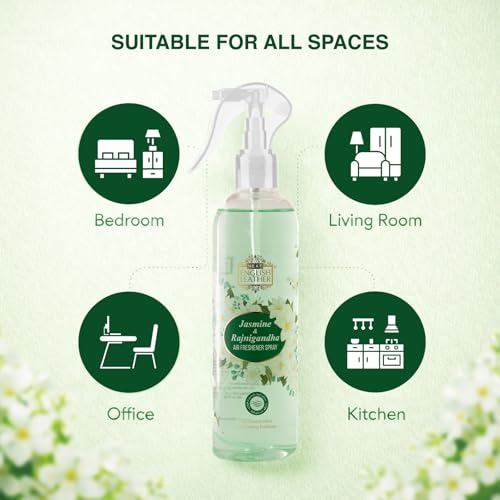Image of Next Care English Leather Jasmine Air Freshener Spray for Home, Car & Office - 200 ml (Pack of 2) | Long Lasting Room Freshener with Natural Floral Fragrance | Gas-Free Deodorizer for Indoor Spaces