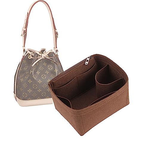 Lckaey Organizador de bolsa para LV NOE BB Petit NOE NM bolsa organizadora com bolso com zíper Y059coffee-Médio