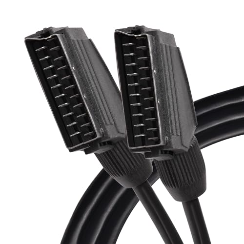 Maplin SCART to SCART 21 Pin Male to Male Connectors Cable, 3m