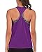 FAFAIR - Camiseta de entrenamiento para mujer con sujetador integrado, espalda cruzada...
