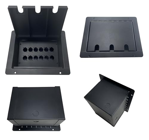 ProSpeakerparts PROCRAFT FPPU-12X-BK Recessed Stage Pocket/Floor Box with 12 