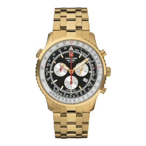 Swiss Alpine Military Herren Uhr Chronograph Analog Quarz