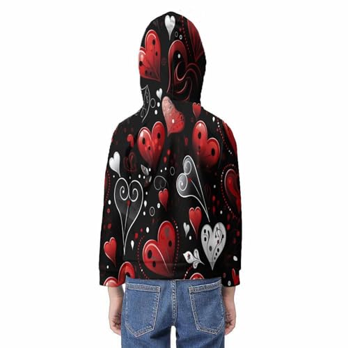 Sweat à capuche Amour imprimé 3D confortable pour adolescent de 9 à 11 ans - 6