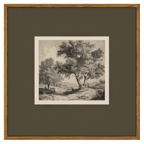 InSimSea Square Canvas Wall Art 12"x12" Premium Landscape Artwork Canvas Prints Vintage Rustic Tree Design, Perfect for Living Room, Bedroom, Office Decor