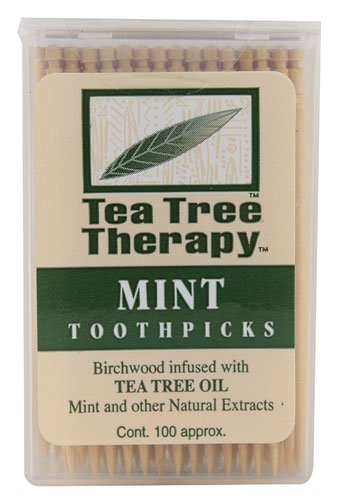 Tea Tree Therapy, Toothpicks Mint Tea Tree, 100 Count