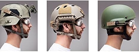 Tactical Bungee Goggle Strap Kit for ACH/MICH/OPS-Core FAST/etc. Combat Helmet