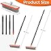 MAVRIZ Stainless Steel Concrete Brush with Long Handle - Heavy Duty Deck Brush for Concrete Cleaning, Outdoor Broom for Moss Removal, Wire Brushes for Scrubbing Patios, Driveways & Pools