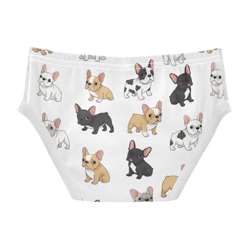 CHIFIGNO Briefs for Boys Cute Cartoon Dog White Cotton Boys' Underwear Breathable Soft Briefs Underwear2