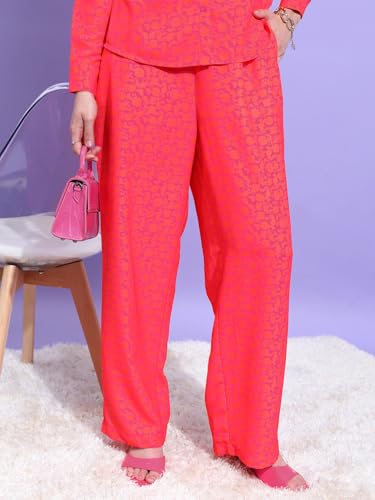 Image of Tokyo Talkies Women's Regular Fit Parallel Trousers| Mid-Rise