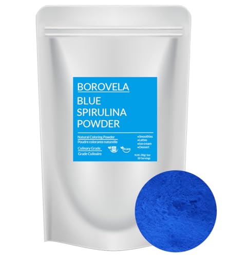 Polvo de espirulina azul vibrante, colorante alimentario para niños, batidos, bebidas, hornear, helado, 30 porciones, bolsa de 30 g