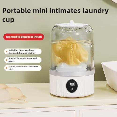 Small Portable Washing Machine,Underwear Washer,Deep Cleaning for Baby Clothes, Sock, Small Items, Apartments, Camping, Travel (Blue-1pcs) - Image 2