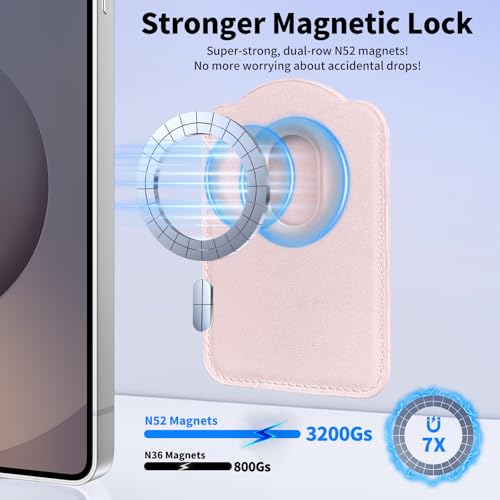 Porte-cartes magnétique en cuir MagSafe pour Samsung Galaxy S25 et iPhone 16 17 - 2