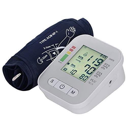 Wrist Sphygmomanometer Digital Automatic Measure Machines for Home Use, Large Screen Display, Portable Blood Pressure Test Monitor,White,68x25mm