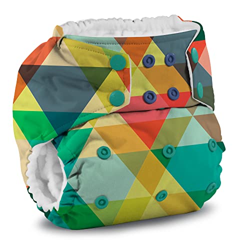 Image of Kanga Care Rumparooz Cloth Diaper Reusable One Size Pocket Diaper with Patented Inner Double Gusset Adjustable 4 Sizes in 1 Diaper + 2 pcs Microfiber Insert Soaker (6-40+ lbs) - Finn