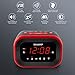 Sharp Big Bang Super Loud Alarm Clock for Heavy Sleepers, 6 Extremely Loud Wake Up Sounds: Rooster, Bugle, Nagging Mom, Jackhammer, Siren, Beep – Up to 115db Volume, Red/Black with Red LED Display