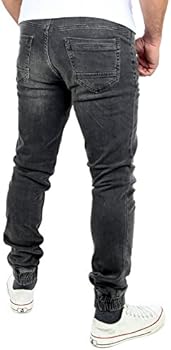 BLACK BANANAS slim fit joggingbroek grijs