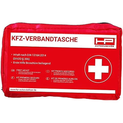 HP Autozubehör 10039 Car First Aid Bag in Red Cover