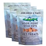 Freeze Dried Sockeye Salmon Pet Treats for Dogs & Cats, Human Grade, Fisherman Direct, Premium Wild Caught Alaskan, Single Ingredient, Omega 3, Natural Healthy Dog Training Treats, Made in USA, 3 Pack
