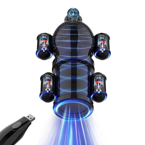 LZMYZ Eichelvibrator Penis Vibratoren Stimulator mit 10 Vibrationsmodi Eichel Vibrator Elektrische Masturbatoren Cup Penisvergrößerung Glans Penis Training Massagegerät Oral Sex Spielzeug für Männer