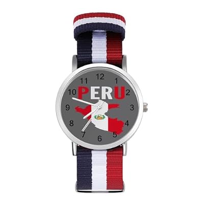 ZMYAPQO Peruvian Peru Flag Watches for Men