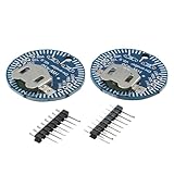 Voyoo 2 Stück RTC Hochpräzisions-Uhrenmodul, Echtzeituhr-Speichermodul V2,0 I2C Mit Pin-Header DS3231SN