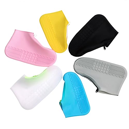 Happyyami 1 Pair Anti-Slip Waterproof Shoe Covers Reusable Rain Boots Cover for Outdoor Activities Sturdy Silicone Shoe Covers for Men Women Blue l