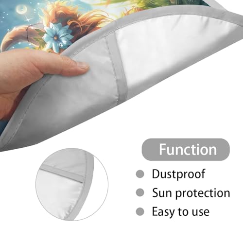 Image of Kawaii Highland Cow Steering Wheel Cover Protector Foldable Car Steering Wheel Sun Shade Cover Car Interior Design Sun Shade for UV Protection Universal Steering Wheel Shield