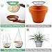 Set of 2-10 Inch Hanging Planters for Indoor Plants with Self-Watering Includes Hanging Pots for Plants, Outdoor Hanging Plant Pot with Drainage, and 2 Types of Hanging Baskets Hangers (White, 10inch)