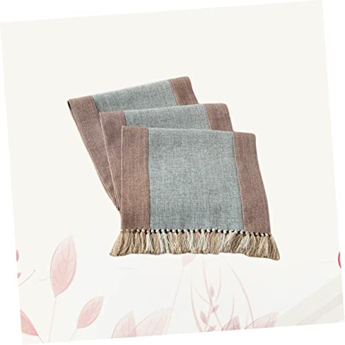 Nappe de table coton lin lavable réutilisable 38x220cm chic