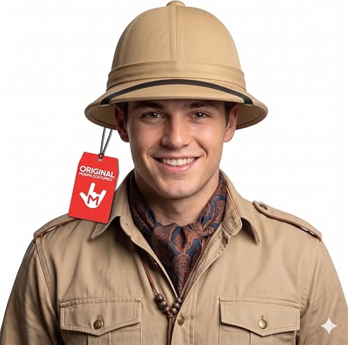 Nicky Bigs Novelties Pith Helmet, Safari Hats For Women, Jungle Hat, Explorer Hat, Safari Costume Women, Zookeeper Hats Costume Adult
