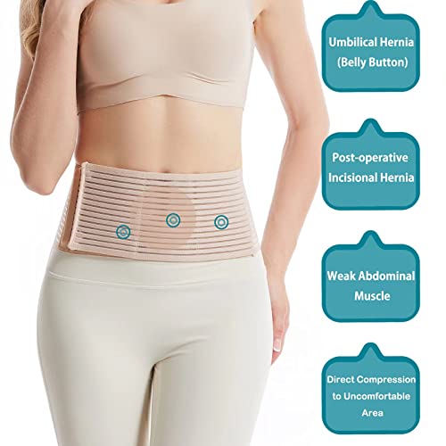 Heerteeaj Cinto Per Ernia Ombelicale - Sostegno Per Ernia Addominale. Fascia Ernia Ombelicale Con Supporto Traspirante, Ergonomica E Terapeutica - 4