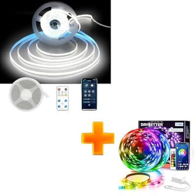 DAYBETTER Smart COB LED Strip Light 32.8ft with Led Strip Lights 100ft