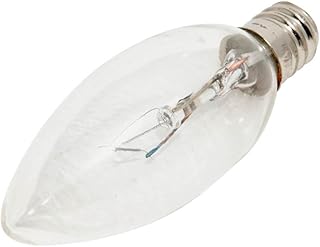Bulbrite KR25CTC/25 25W Krystal Touch Torpedo Chandelier Bulb (B8), Candelabra Base